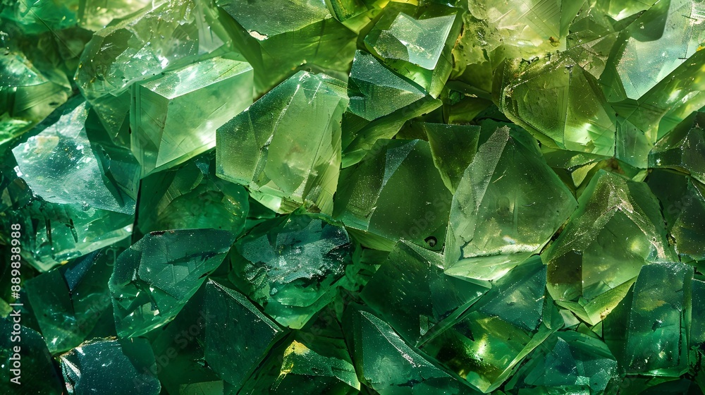 Obraz premium Green crystal mineral stone