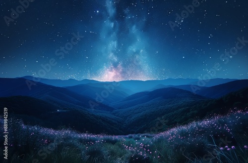 The stars at the top paint a dreamy night sky, and Ball's star, Meg CJ, and Taurus show interstellar details. The starry night sky over the mountains, where stars like Bohr could be seen on the distan photo