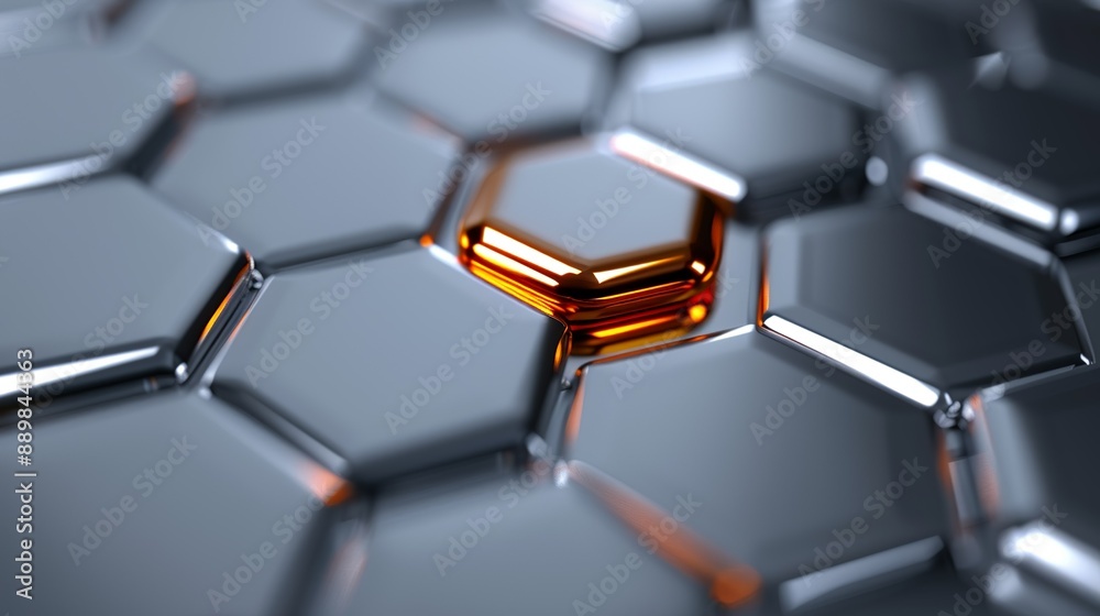 Hexagonal grid with metallic finish, perfect for futuristic and high-tech digital backgrounds. Illustrater Image, Shiny, bright, beautiful , Minimalism, Hexagonal grid with metallic finish, perfect for futuristic and high-tech digital backgrounds. Illustrater Image, Shiny, bright, beautiful , Minimalism,