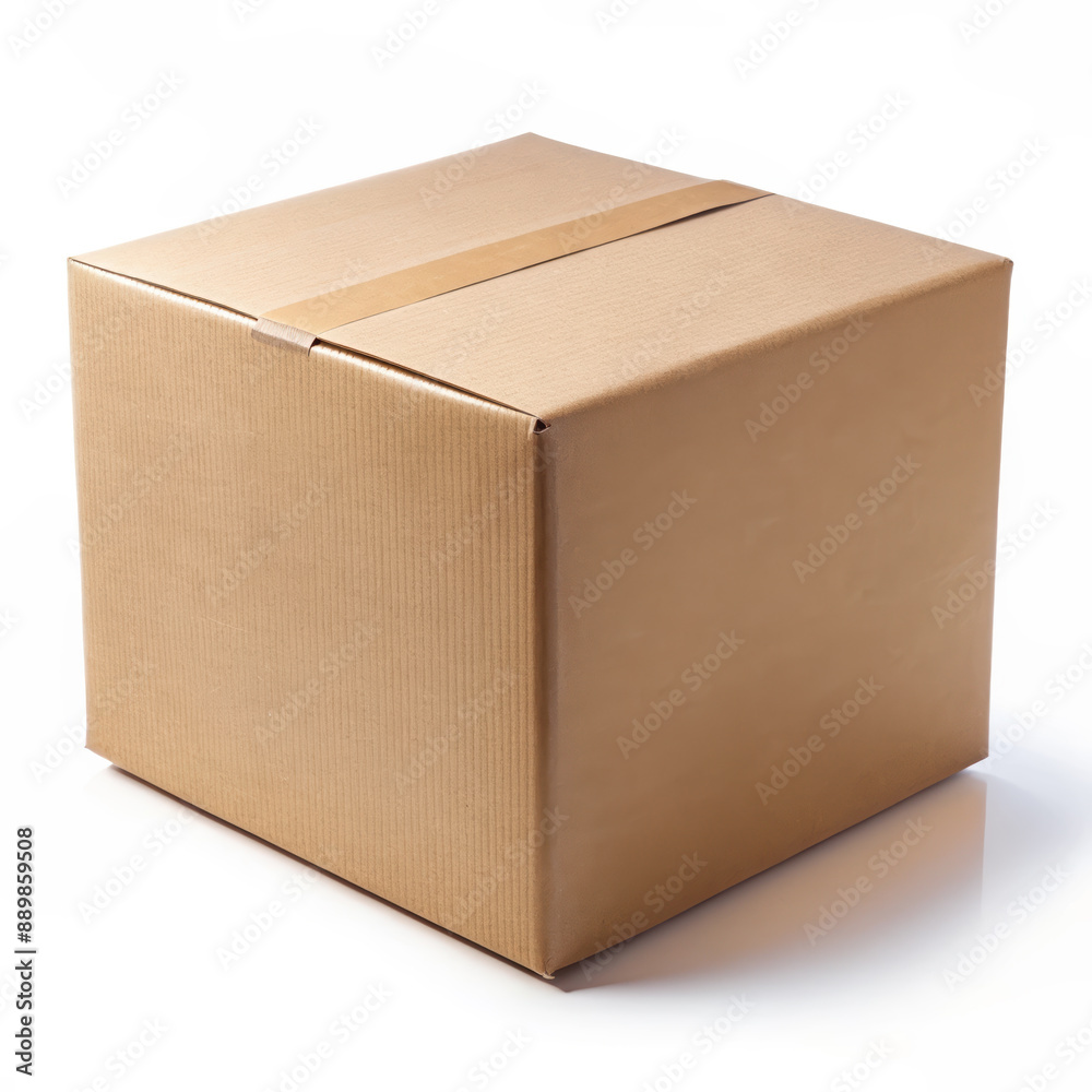 Sealed Cardboard Box isolated on white background Sealed Cardboard Box isolated on white background