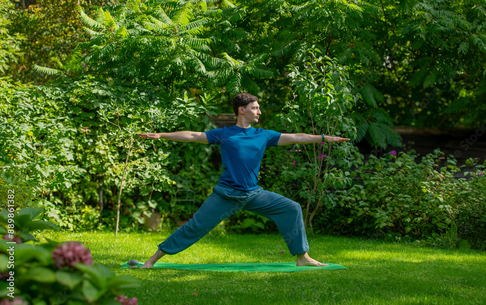man doing yoga in nature man doing yoga in nature