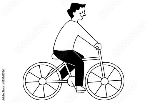 Man riding a bicycle to his destination_2