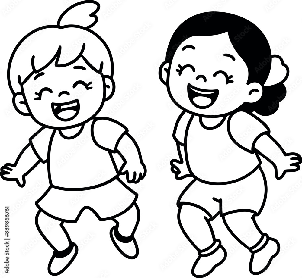 Children playing and laughing vector art illustration 1.eps Children playing and laughing vector art illustration 1.eps