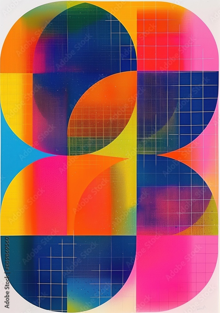 Vibrant Geometric Abstract Art with Neon Colors
Bold and colorful geometric abstract art featuring neon hues and grid patterns, creating a dynamic and modern visual impact. Vibrant Geometric Abstract Art with Neon Colors
Bold and colorful geometric abstract art featuring neon hues and grid patterns, creating a dynamic and modern visual impact.