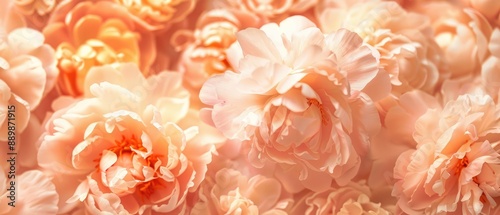 A Symphony of Peach: Delicate Petals in Soft Focus