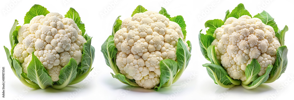 Fresh Cauliflower Head with Leaves Fresh Cauliflower Head with Leaves