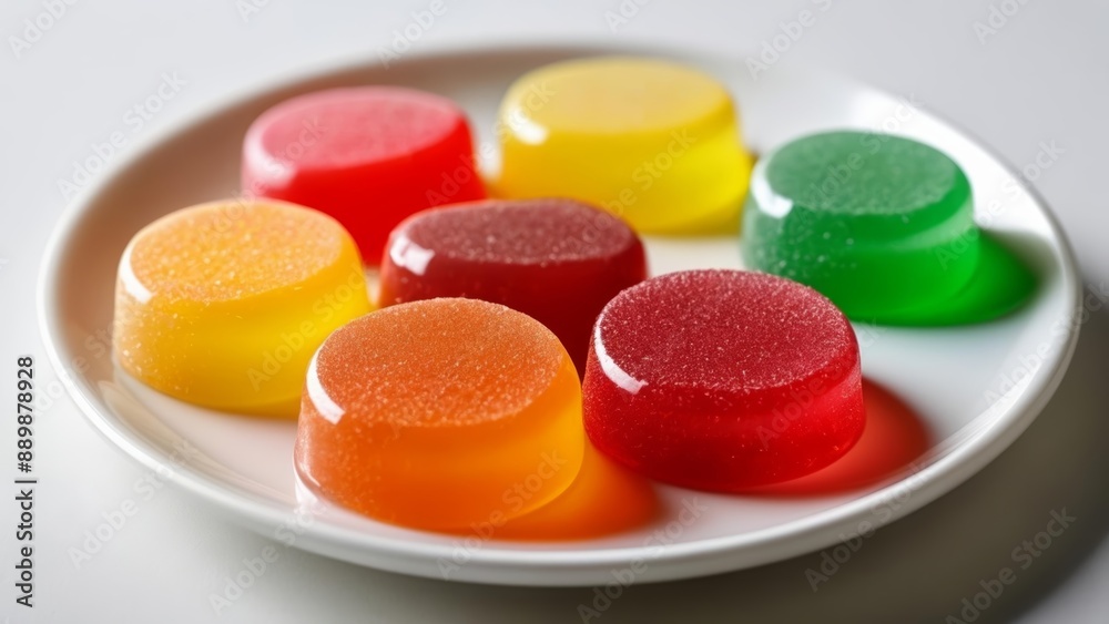 A rainbow of gelatin delight A rainbow of gelatin delight