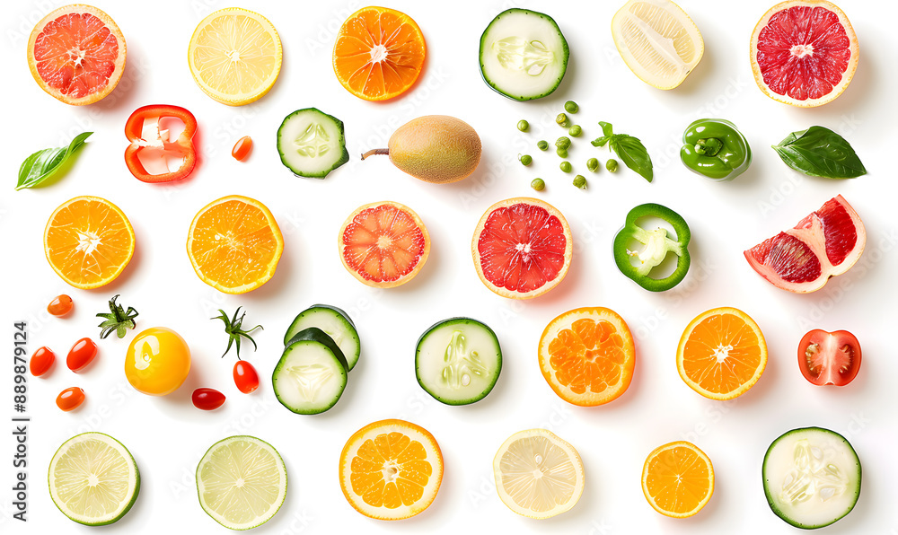 vegetable and fruits photo or illustrator on white background vegetable and fruits photo or illustrator on white background