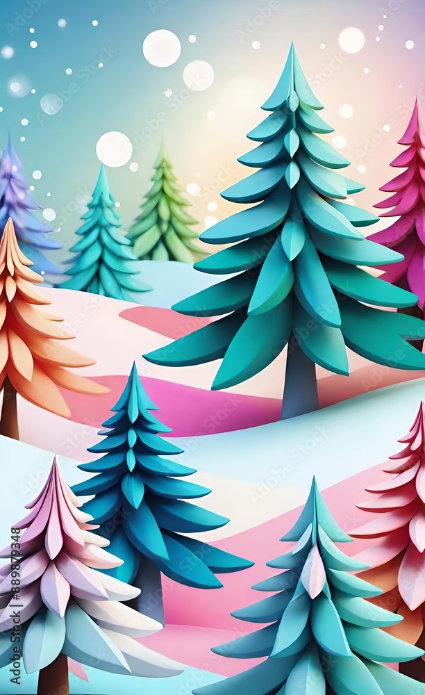 Obraz premium abstract christmas tree