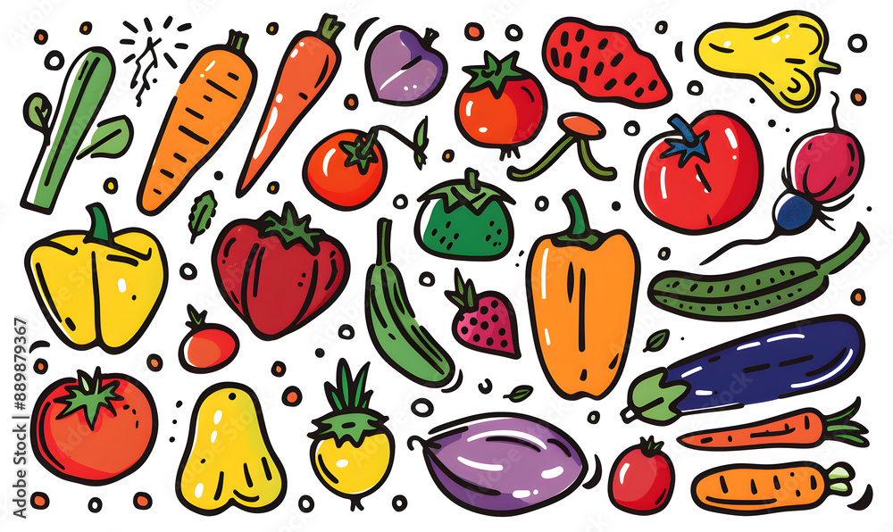 vegetable and fruits photo or illustrator on white background vegetable and fruits photo or illustrator on white background