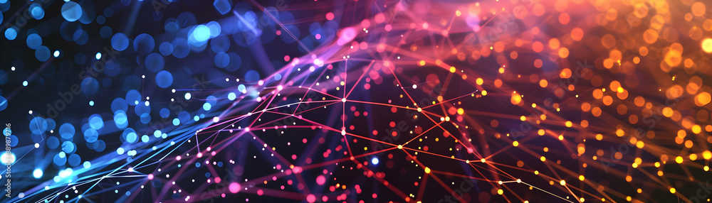 Abstract Background with Colorful Lights and Lines Abstract Background with Colorful Lights and Lines