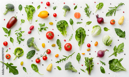 vegetable and fruits photo or illustrator on white background