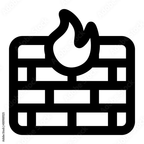 firewall icon for illustration