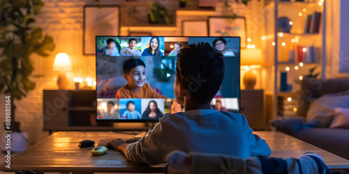 Child on Video Call with Friends
Virtual Playdate for Kids
