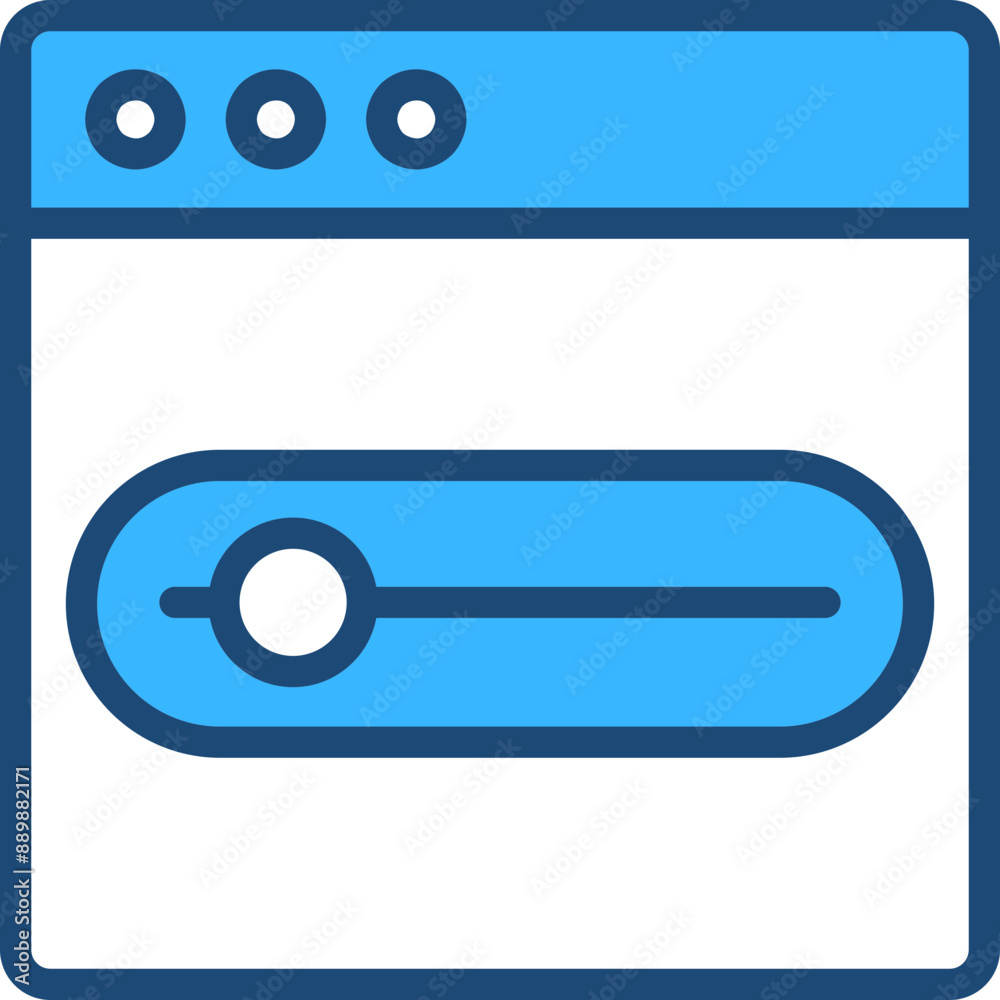 Toggle Switch Blue Icon