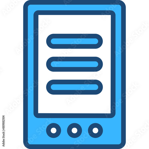 Navigation Menu Blue Icon