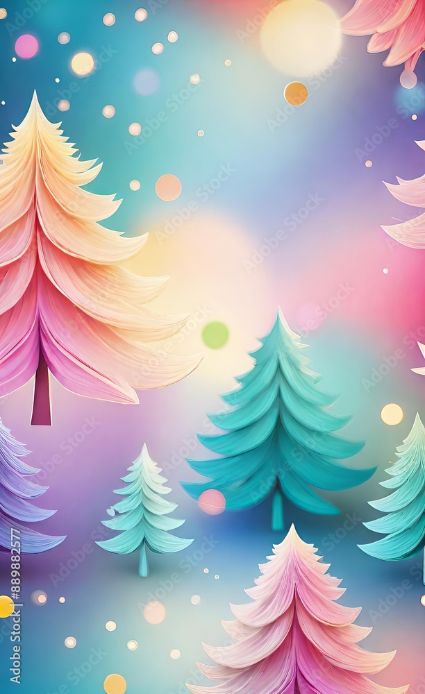 christmas background with trees and snowflakes christmas background with trees and snowflakes