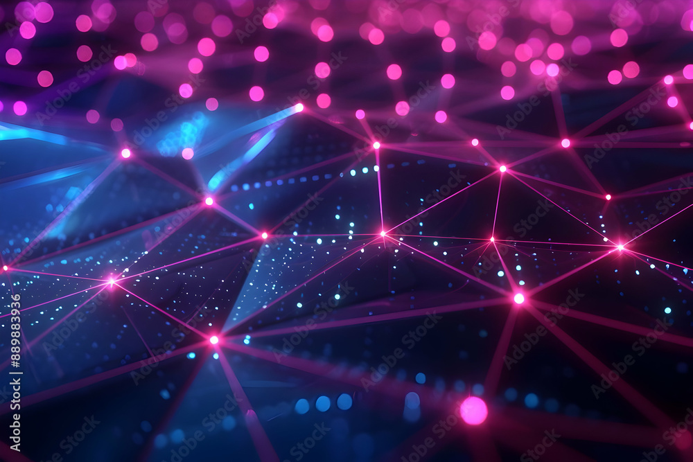 Abstract 3D Background with Pink and Blue Lights Abstract 3D Background with Pink and Blue Lights