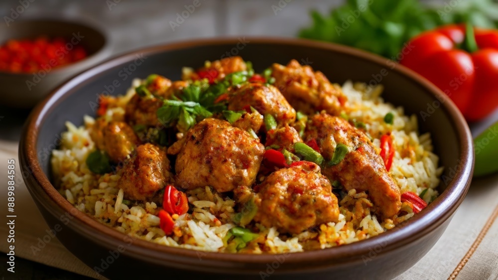 Delicious Asianinspired meal ready to be savored Delicious Asianinspired meal ready to be savored
