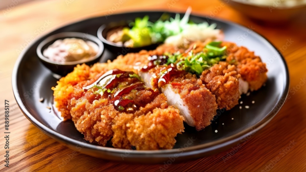 Deliciously crispy tempura shrimp with dipping sauce Deliciously crispy tempura shrimp with dipping sauce