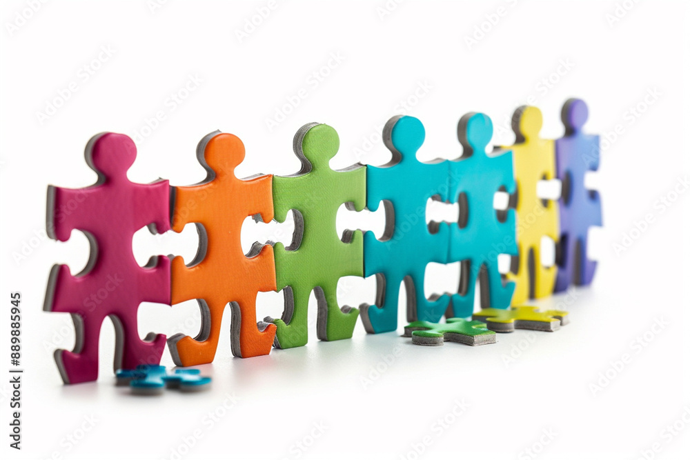 jigsaws team together, business concept jigsaws team together, business concept
