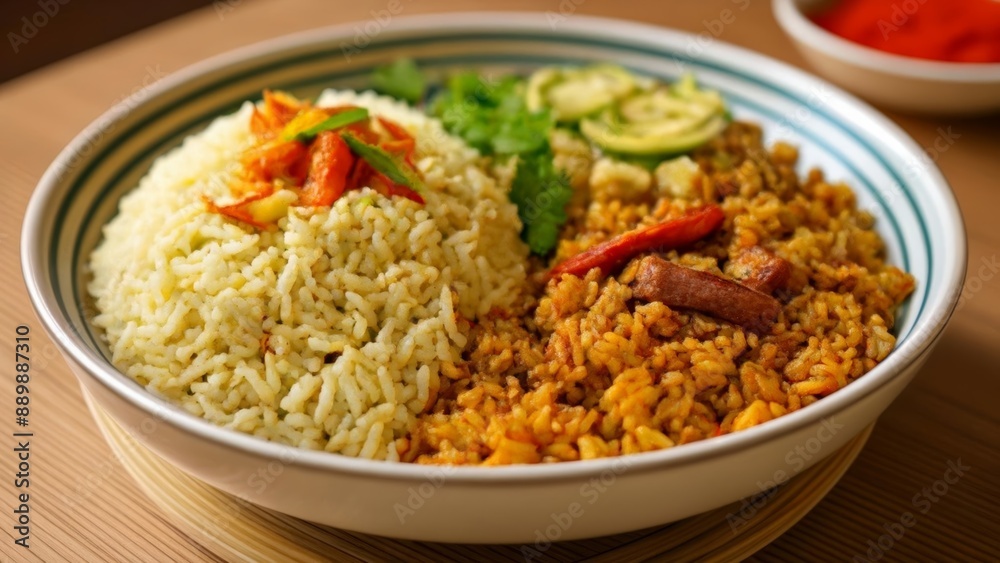  Deliciously balanced meal on a wooden table