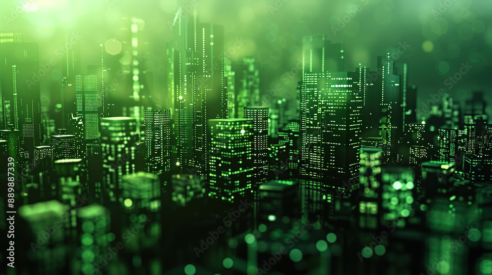 cyber city technology, light green on background cyber city technology, light green on background