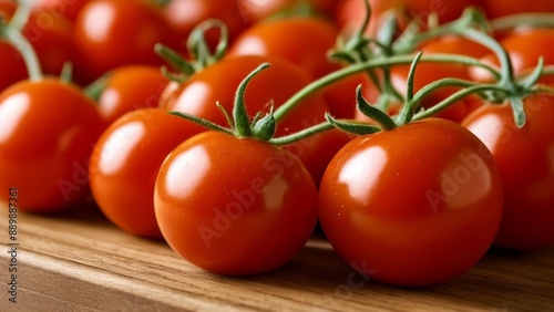  Freshly harvested cherry tomatoes ready for market