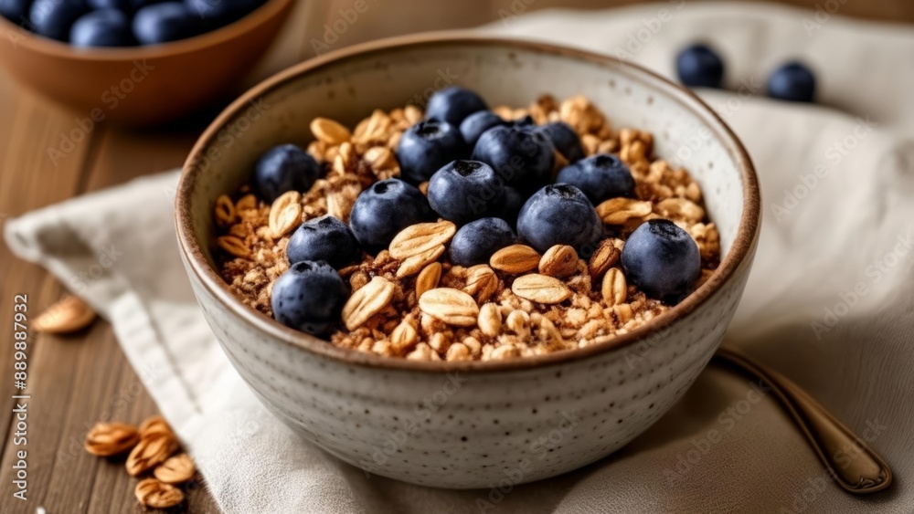 Nutritious start to the day with a bowl of wholesome goodness Nutritious start to the day with a bowl of wholesome goodness