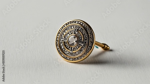 single aesthetic lapel pin accessory isolated in pure background