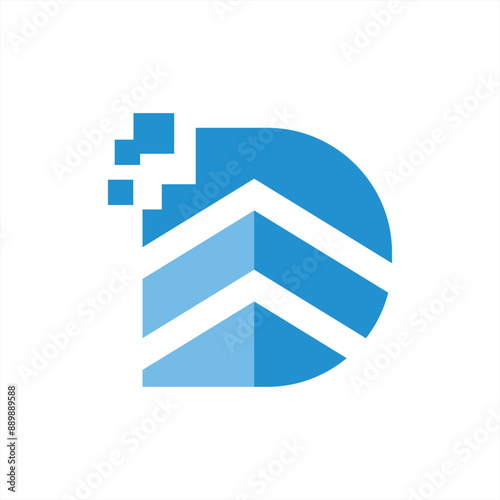 letter d  digital logo design