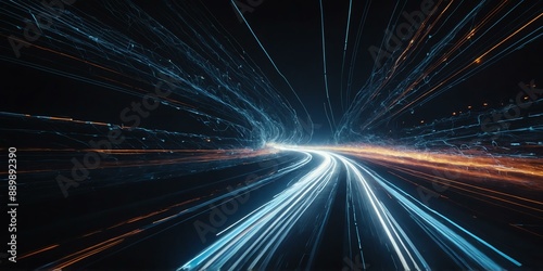 d light trail black line with speed of future backdro background