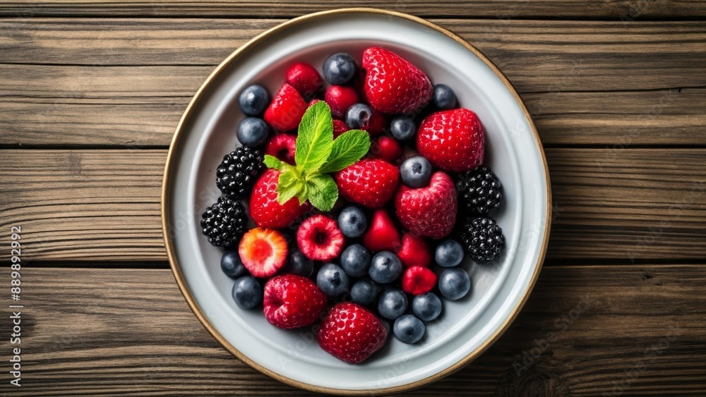 Fresh and vibrant summer berries ready to be enjoyed Fresh and vibrant summer berries ready to be enjoyed