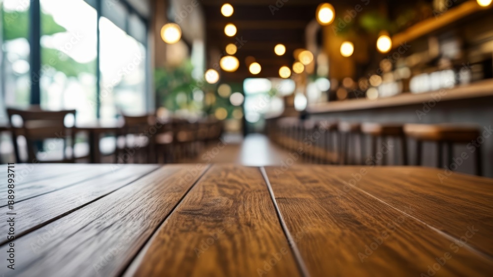 Cozy cafe ambiance with warm lighting and wooden tables Cozy cafe ambiance with warm lighting and wooden tables