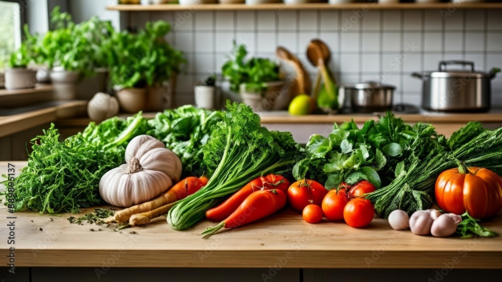 Fresh produce ready for a healthy meal Fresh produce ready for a healthy meal