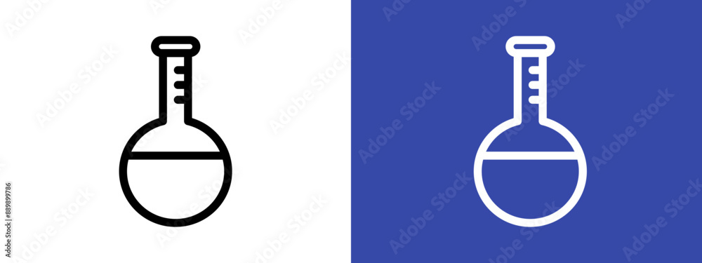 Chemical flask logo sign set vector outline Chemical flask logo sign set vector outline