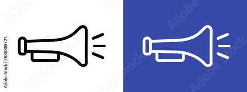 Car horn logo sign set vector outline