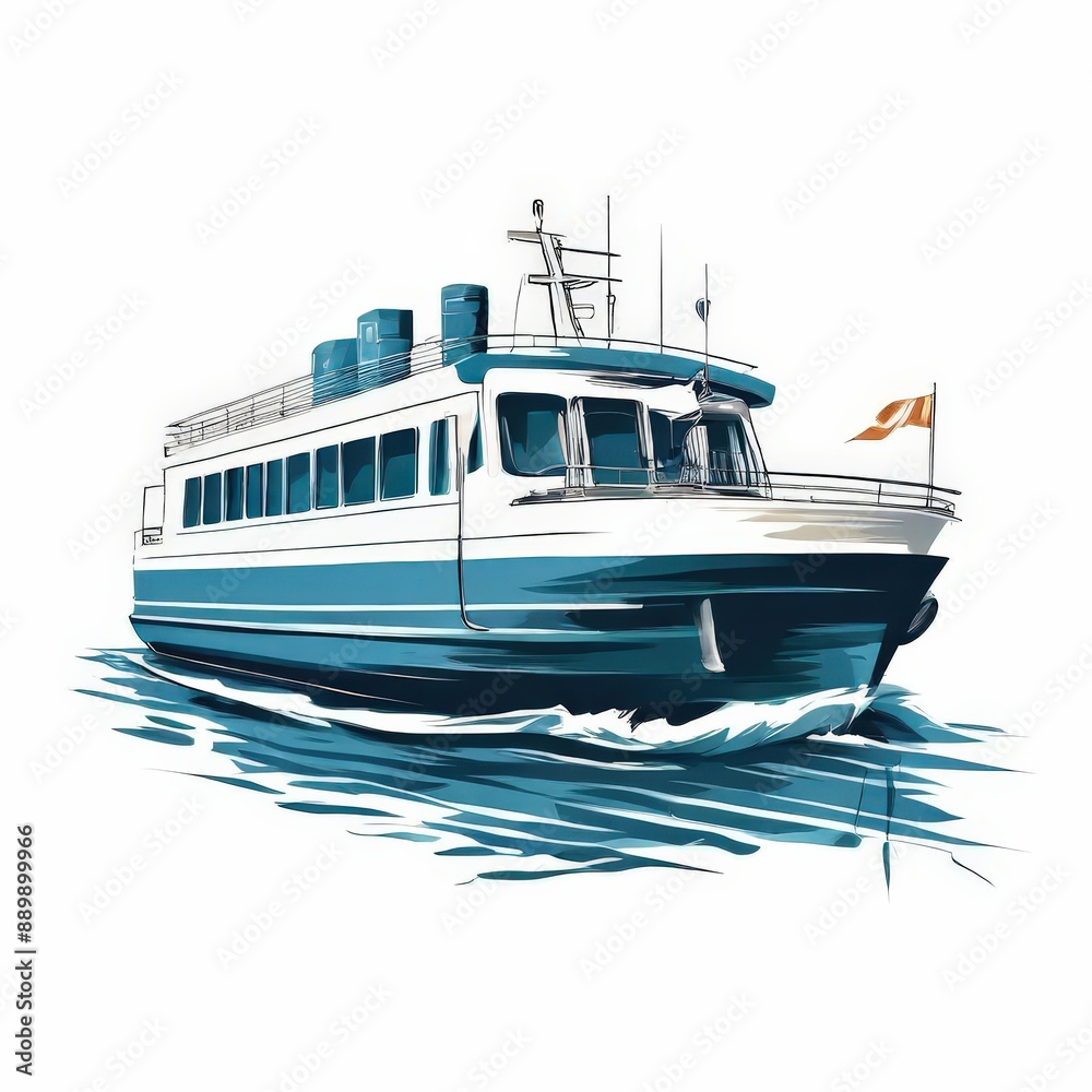 Obraz premium the AI Image Generator, Fast passenger ship