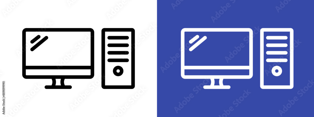 Computer Technology logo sign set vector outline Computer Technology logo sign set vector outline