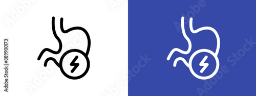 Gastritis logo sign set vector outline