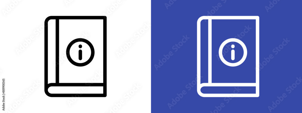 Information book logo sign set vector outline Information book logo sign set vector outline