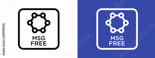 Msg free logo sign set vector outline