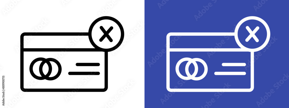 Payment cancel logo sign set vector outline Payment cancel logo sign set vector outline