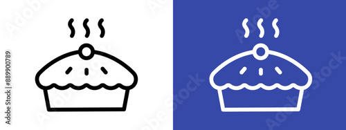Pie logo sign set vector outline