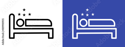 Sleep logo sign set vector outline