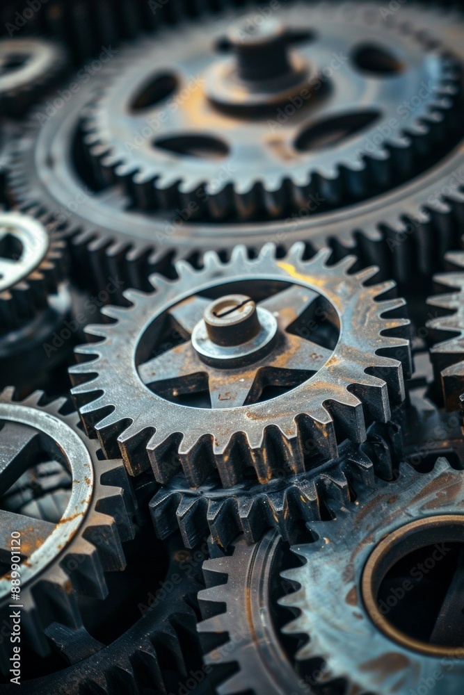 A set of interlocking gears of various sizes, turning together in a synchronized manner, symbolizing teamwork and cooperation. A set of interlocking gears of various sizes, turning together in a synchronized manner, symbolizing teamwork and cooperation.