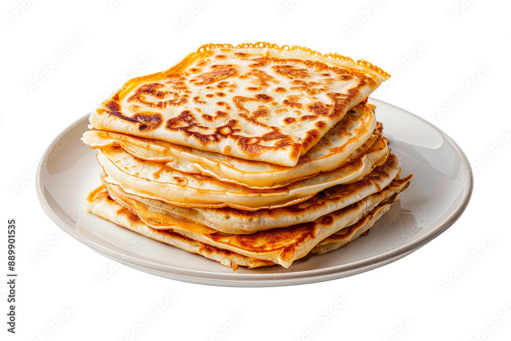 Stack of Pancakes on a White Plate Stack of Pancakes on a White Plate