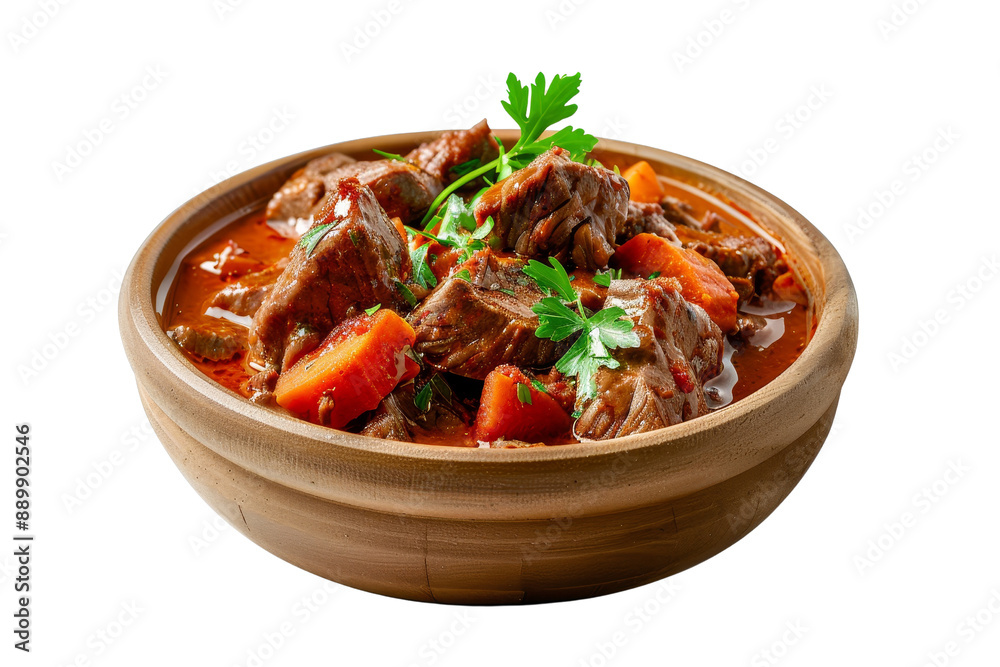 Beef Stew with Carrots in a Rustic Bowl Beef Stew with Carrots in a Rustic Bowl