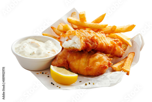 Crispy Fish and Chips with Tartar Sauce