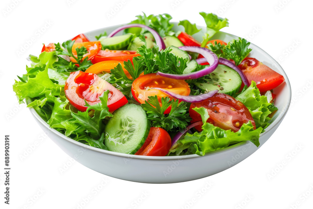 Fresh Salad with Cucumber, Tomatoes, Red Onion and Parsley Fresh Salad with Cucumber, Tomatoes, Red Onion and Parsley